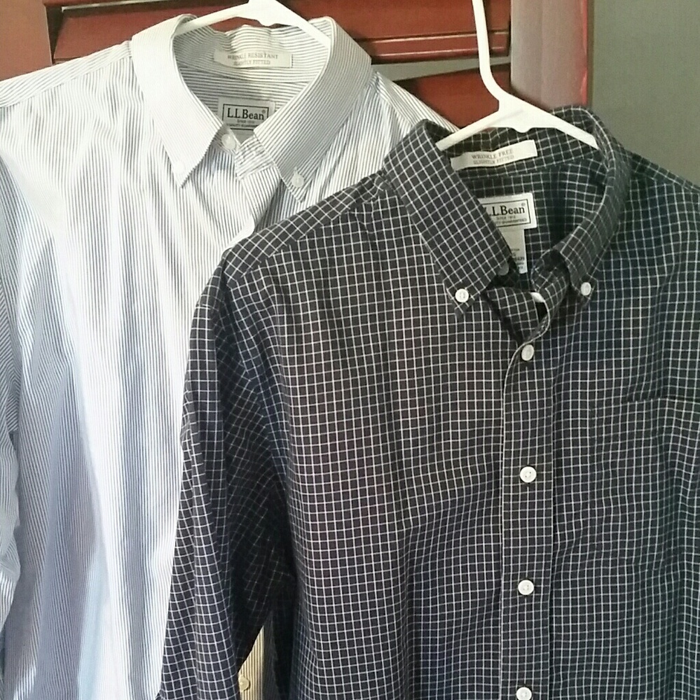 Bundle 2 L.L. Bean long sleeve button down shirts